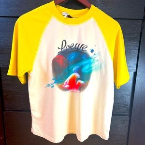 PREOWNED AUTHENTIC Loewe Yellow Paula's Ibiza Landscape T-Shirt Sz: S